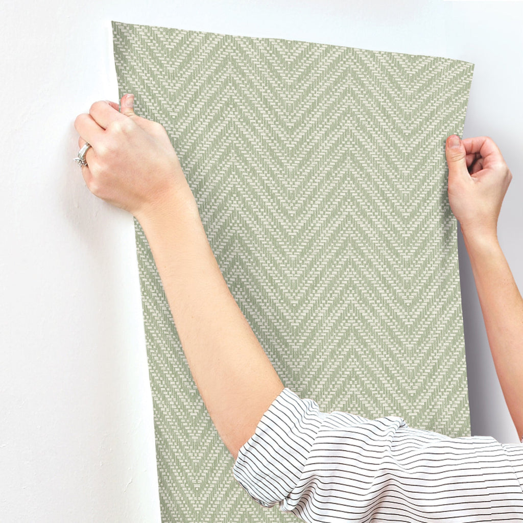 Glynn Chevron Wallpaper wallpaper detail or room view