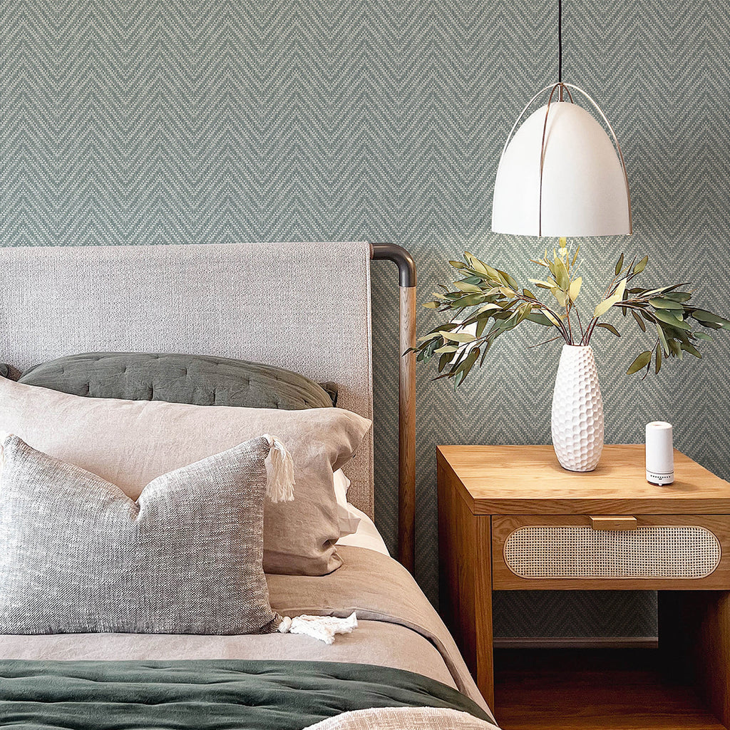 Glynn Chevron Wallpaper wallpaper detail or room view