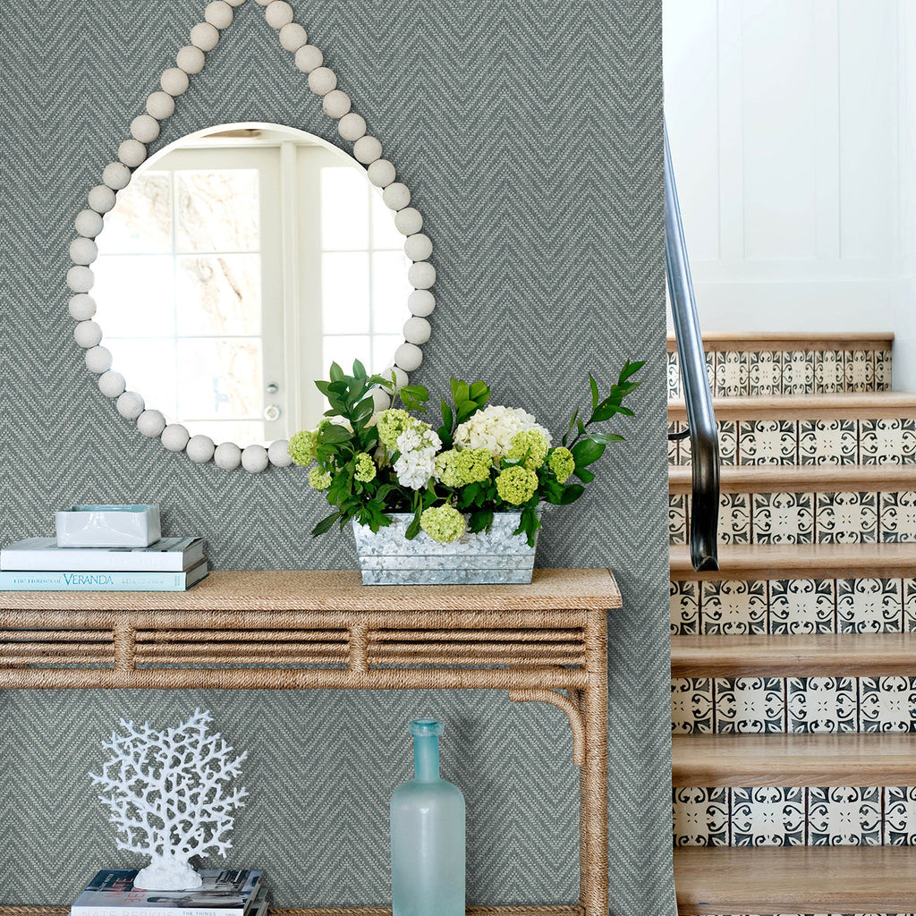 Glynn Chevron Wallpaper wallpaper detail or room view