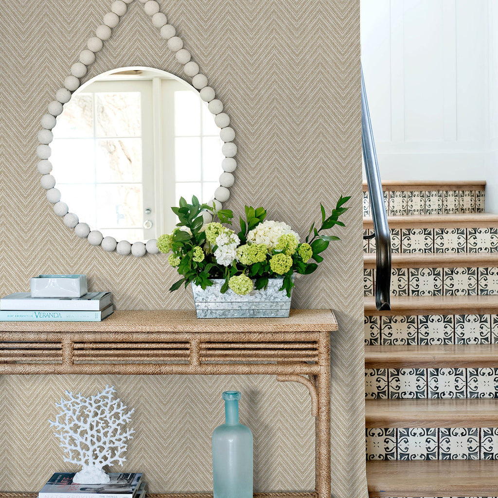 Glynn Chevron Wallpaper wallpaper detail or room view
