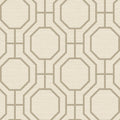 Manor Geometric Trellis Wallpaper in Taupe