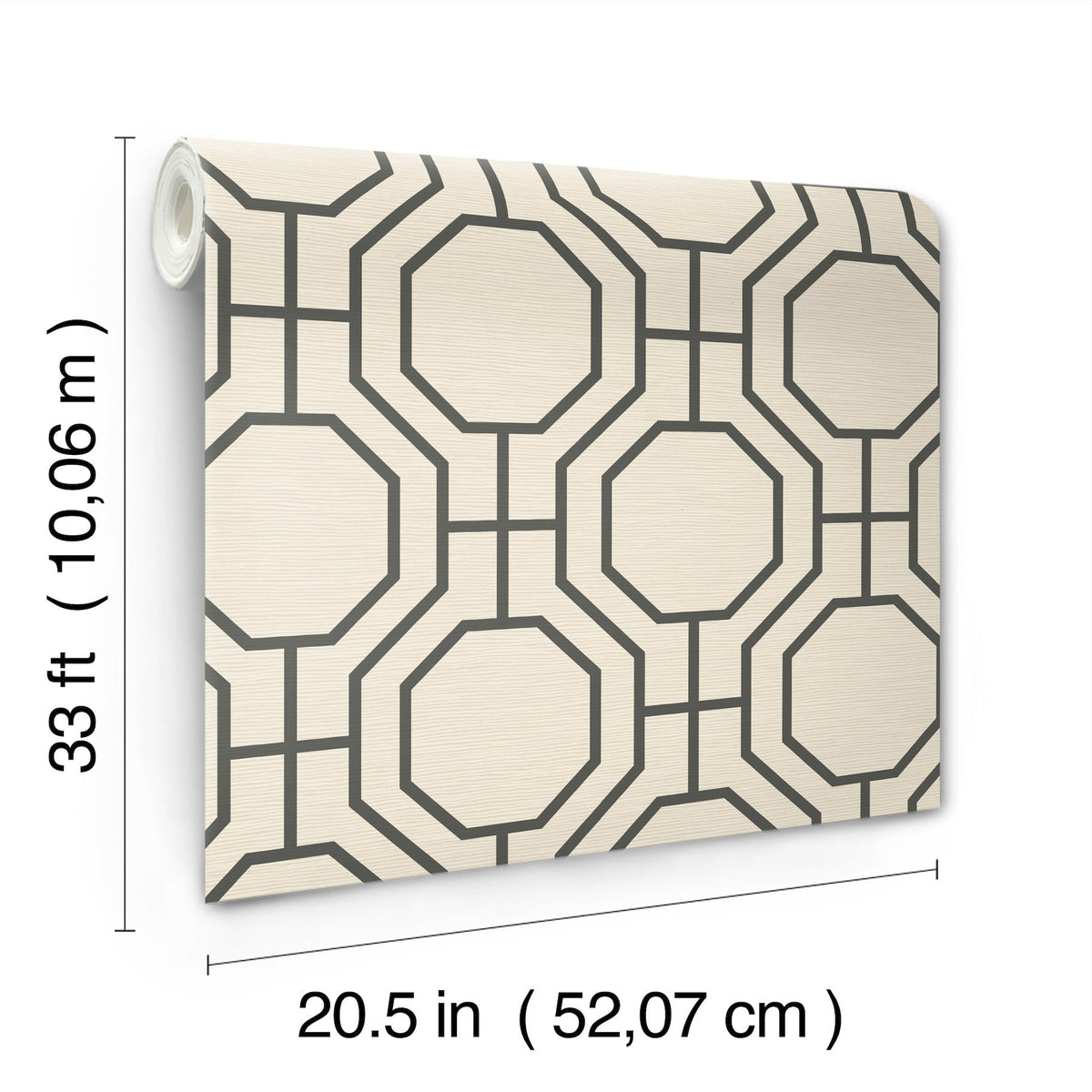Manor Geometric Trellis Wallpaper wallpaper detail or room view