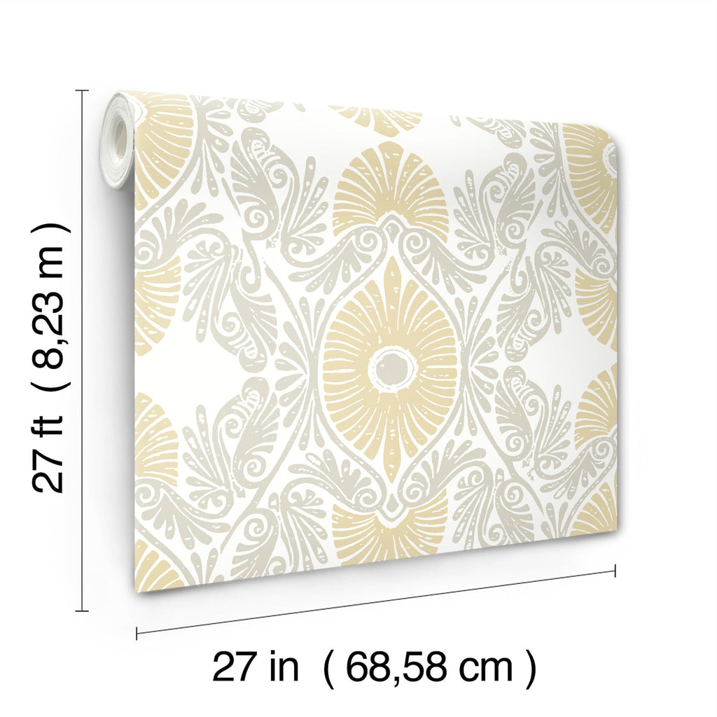 Villa Embellished Ogee Wallpaper wallpaper detail or room view