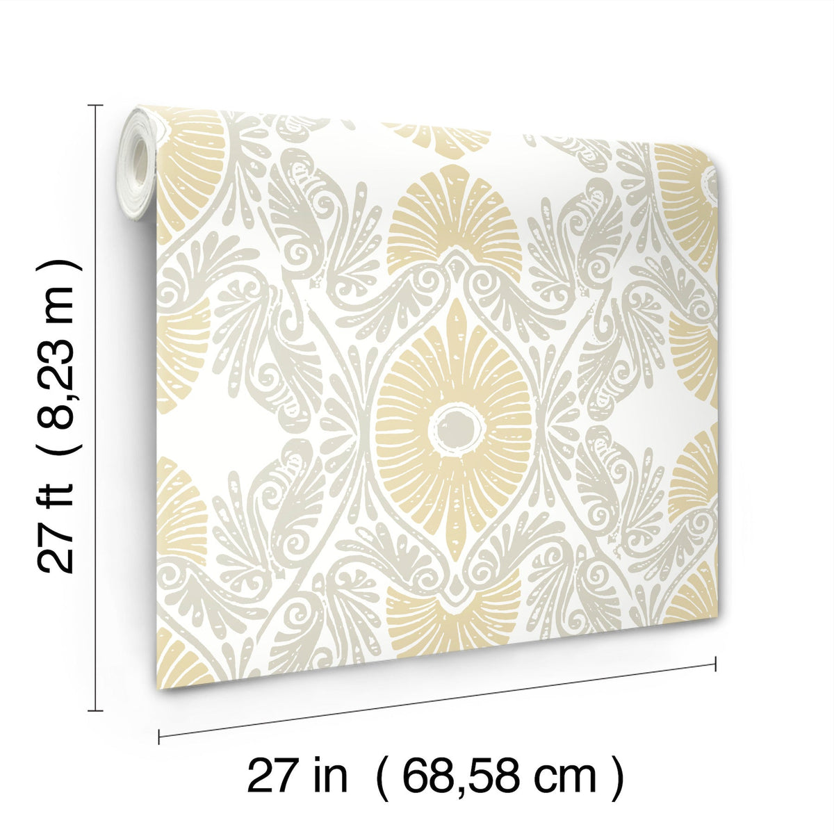 Villa Embellished Ogee Wallpaper wallpaper detail or room view