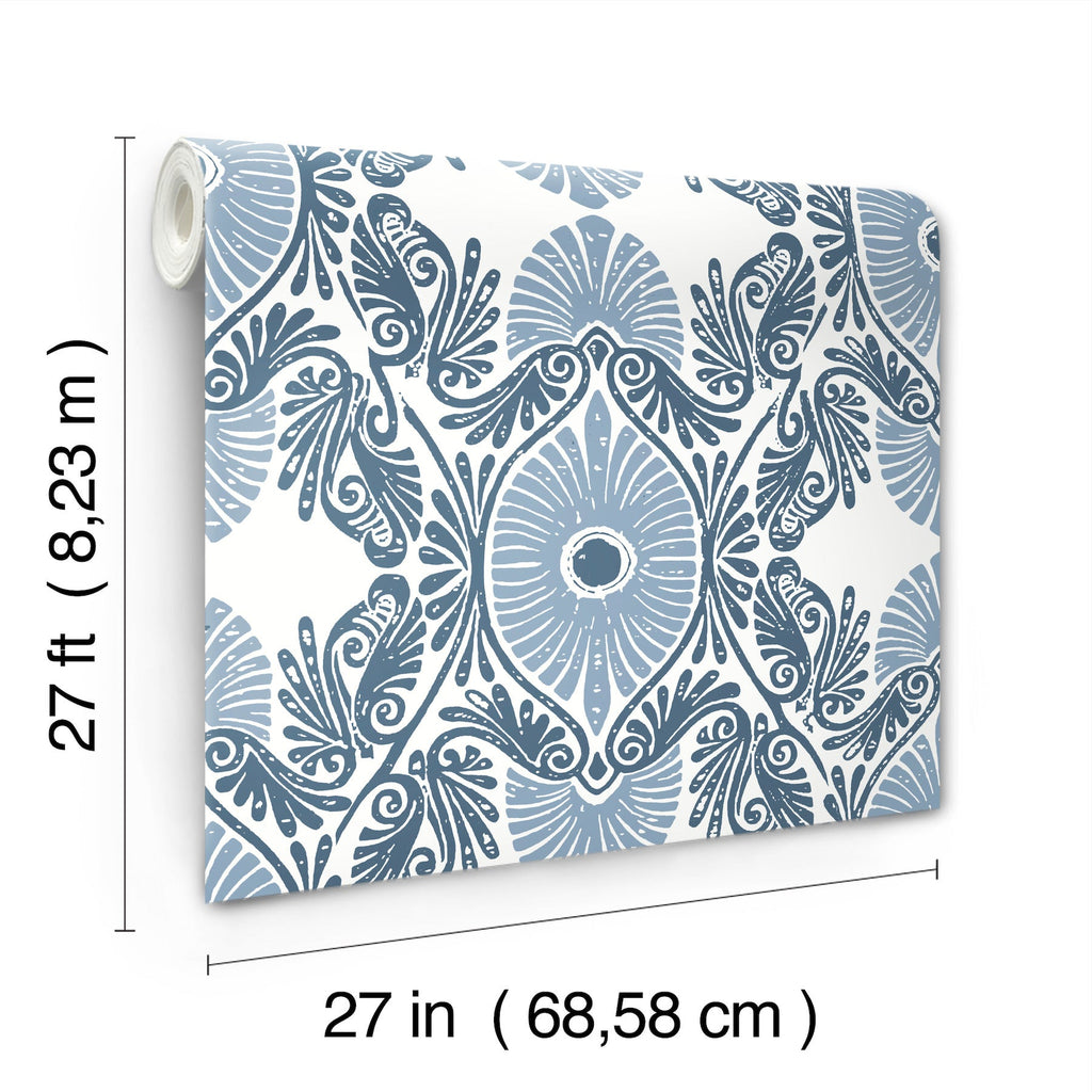 Villa Embellished Ogee Wallpaper wallpaper detail or room view