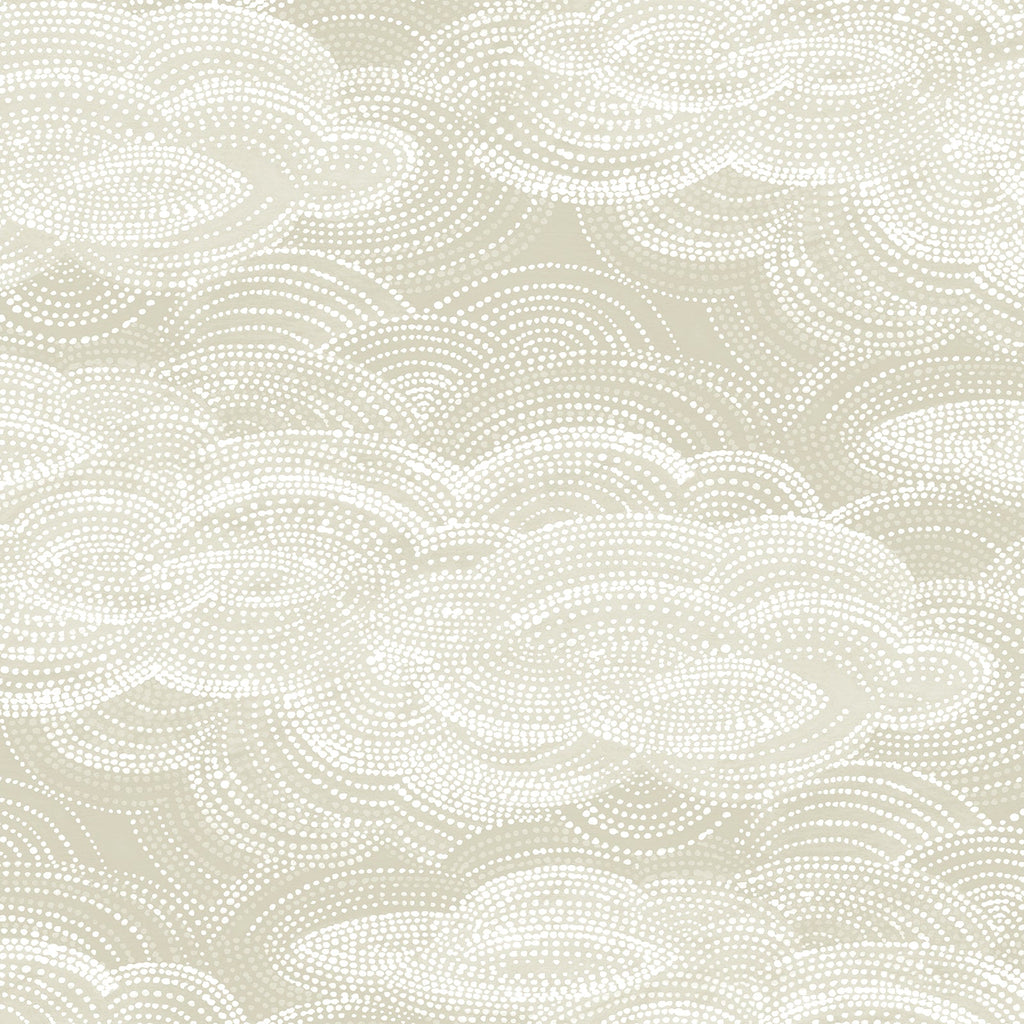 Vision Stipple Clouds Wallpaper in Pearl