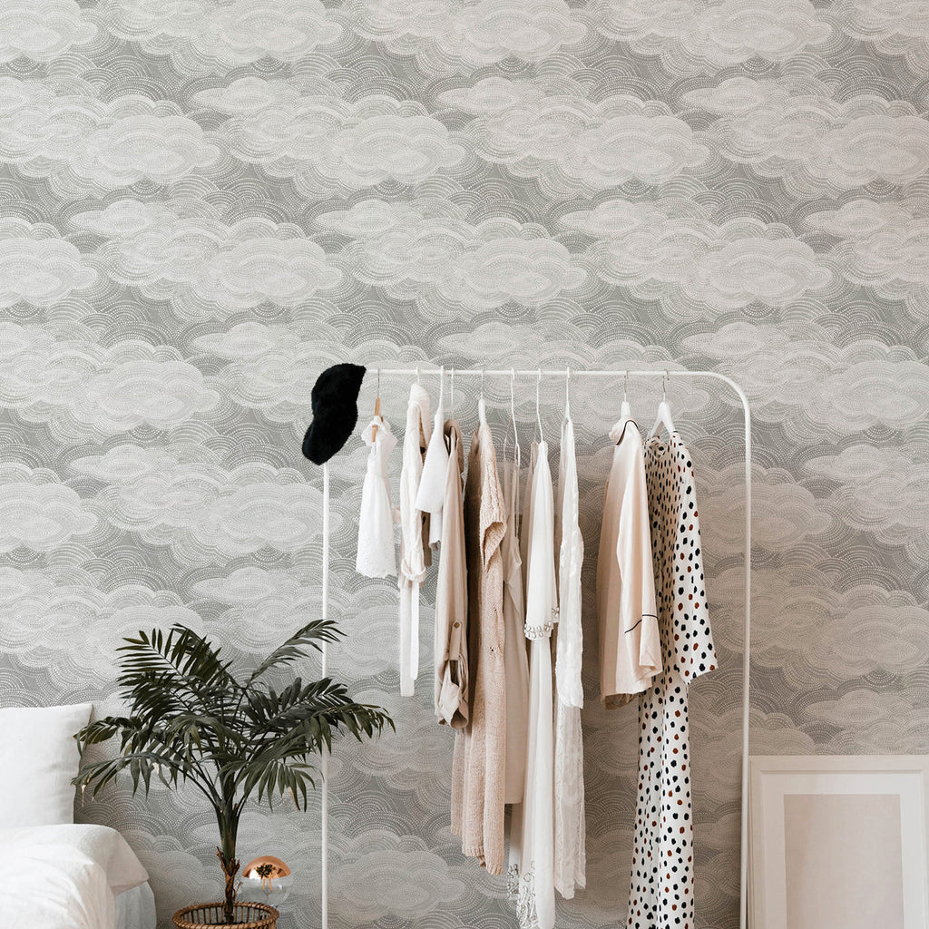 Vision Stipple Clouds Wallpaper wallpaper detail or room view