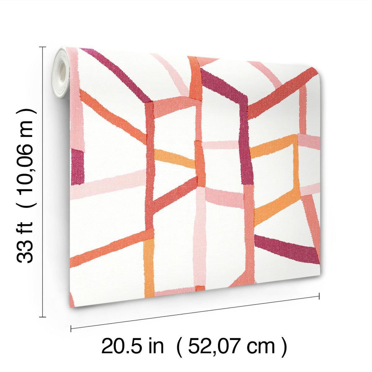 Tate Geometric Linen Wallpaper wallpaper detail or room view