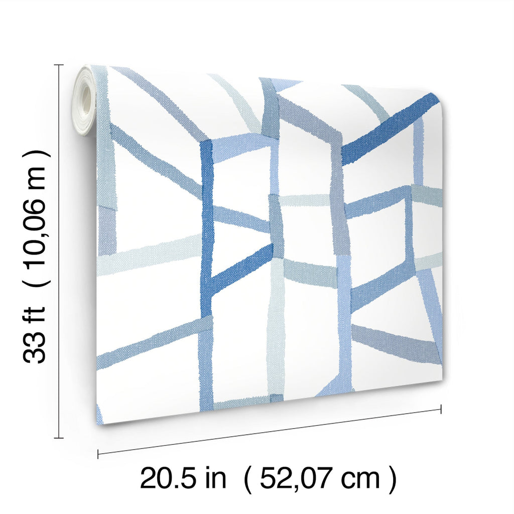 Tate Geometric Linen Wallpaper wallpaper detail or room view