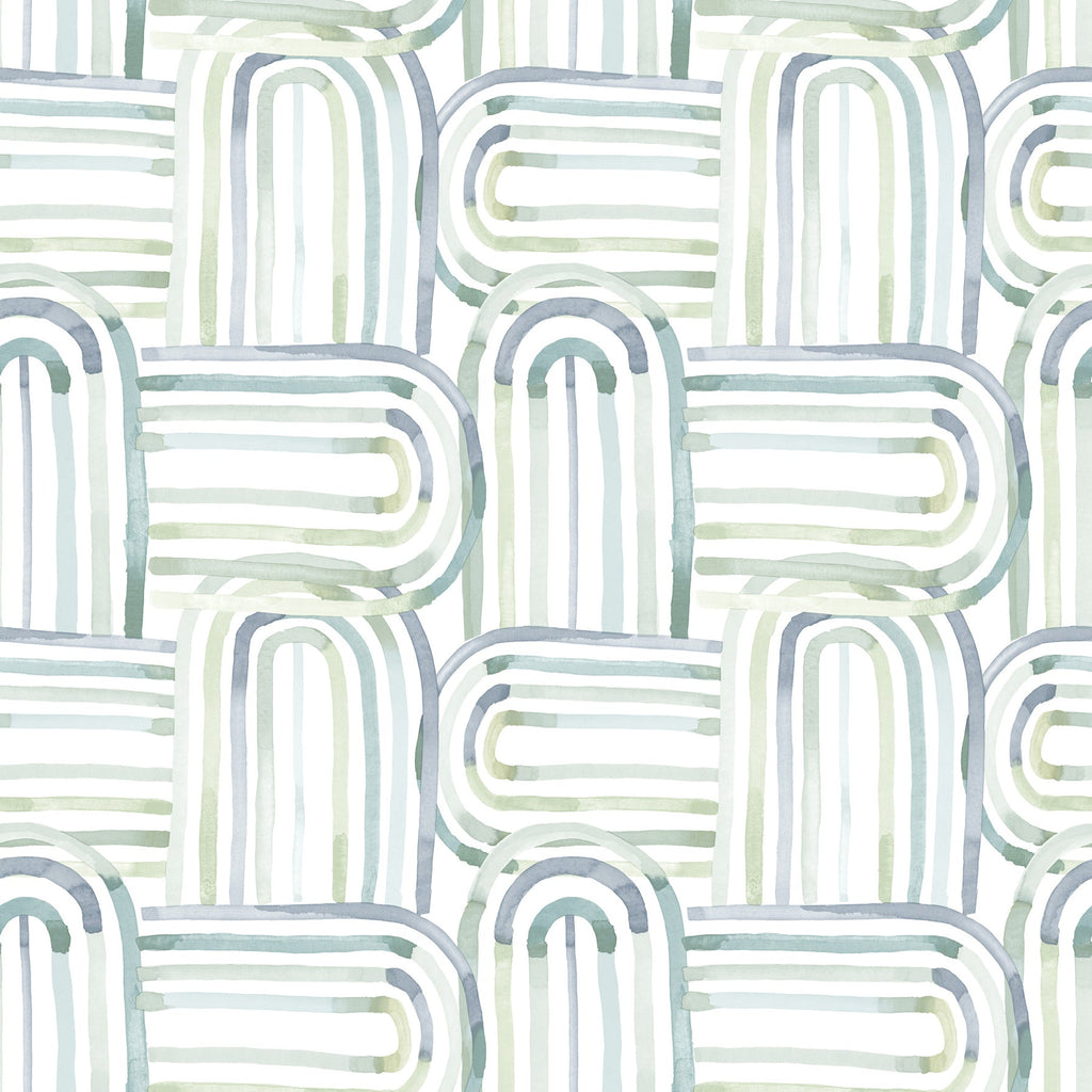 Lolly Arches Wallpaper in Teal