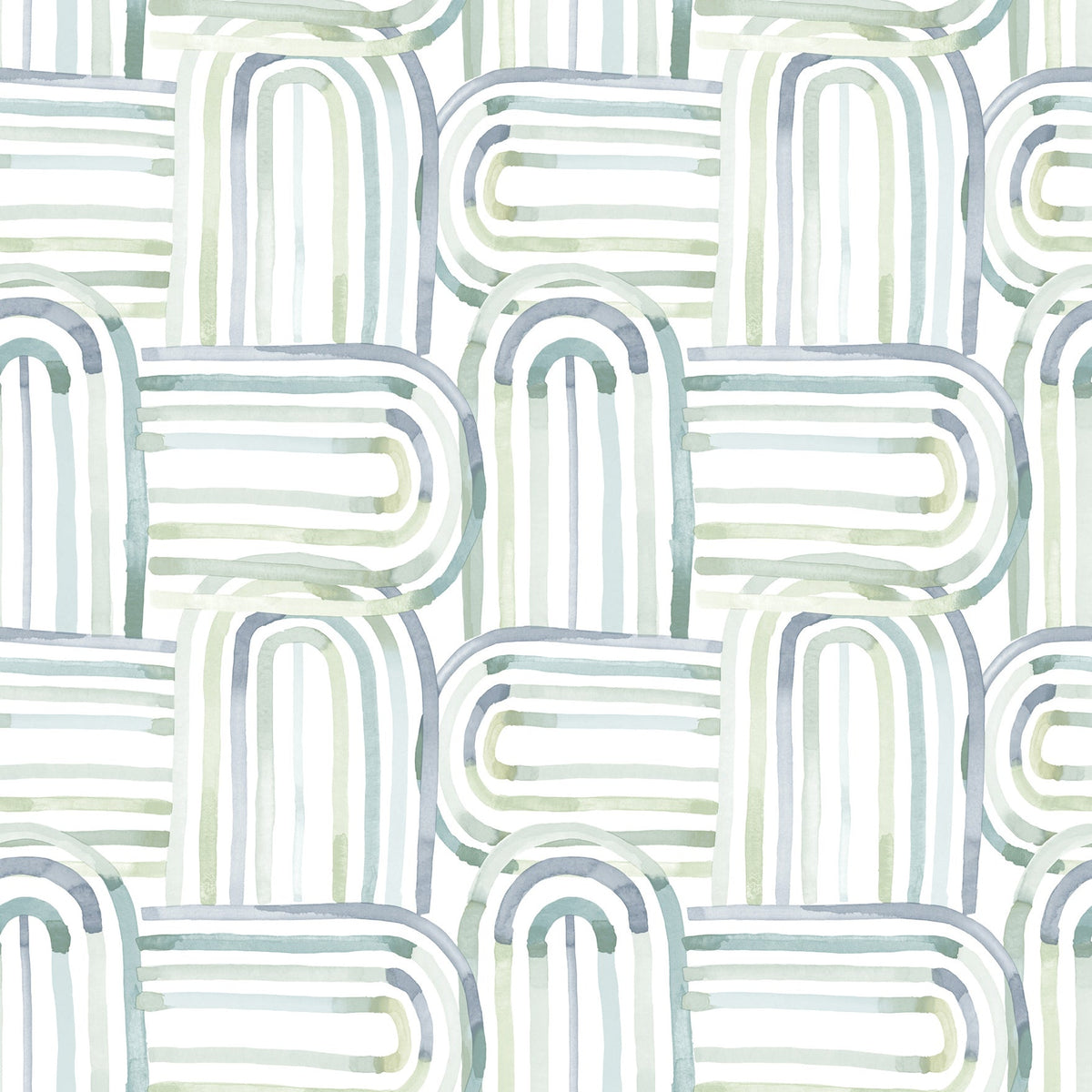 Lolly Arches Wallpaper in Teal