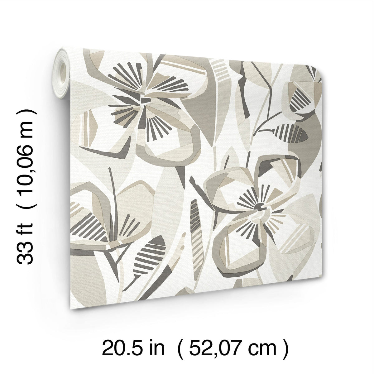 Nathalie Abstract Blooms Wallpaper wallpaper detail or room view
