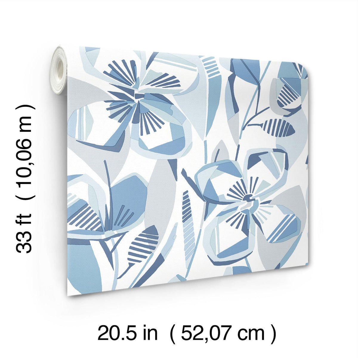 Nathalie Abstract Blooms Wallpaper wallpaper detail or room view