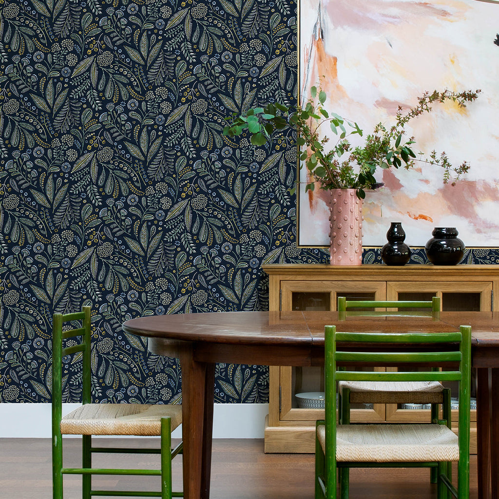 Briar Floral Wallpaper wallpaper detail or room view