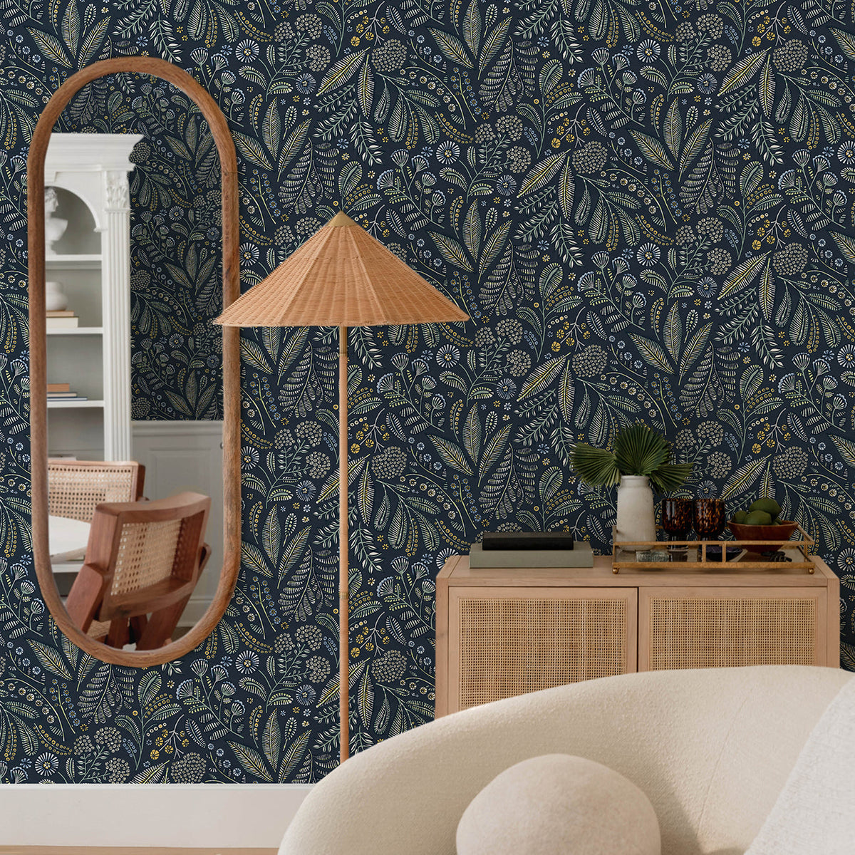 Briar Floral Wallpaper wallpaper detail or room view