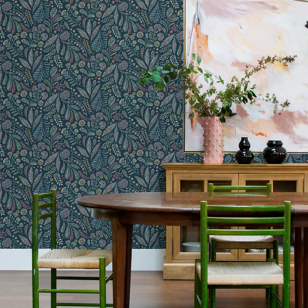 Briar Floral Wallpaper wallpaper detail or room view