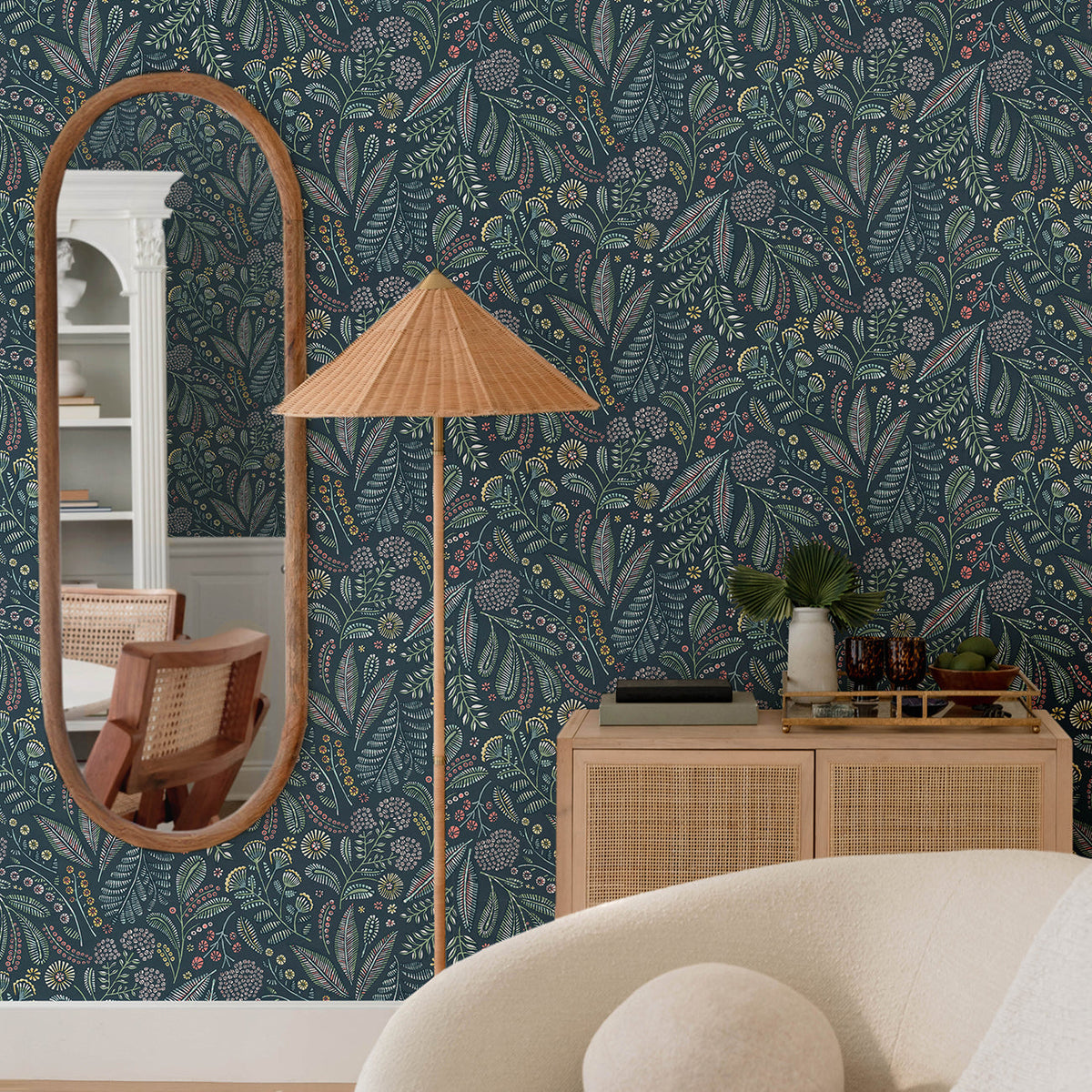 Briar Floral Wallpaper wallpaper detail or room view