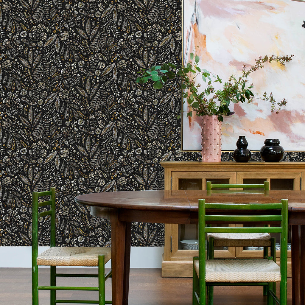 Briar Floral Wallpaper wallpaper detail or room view