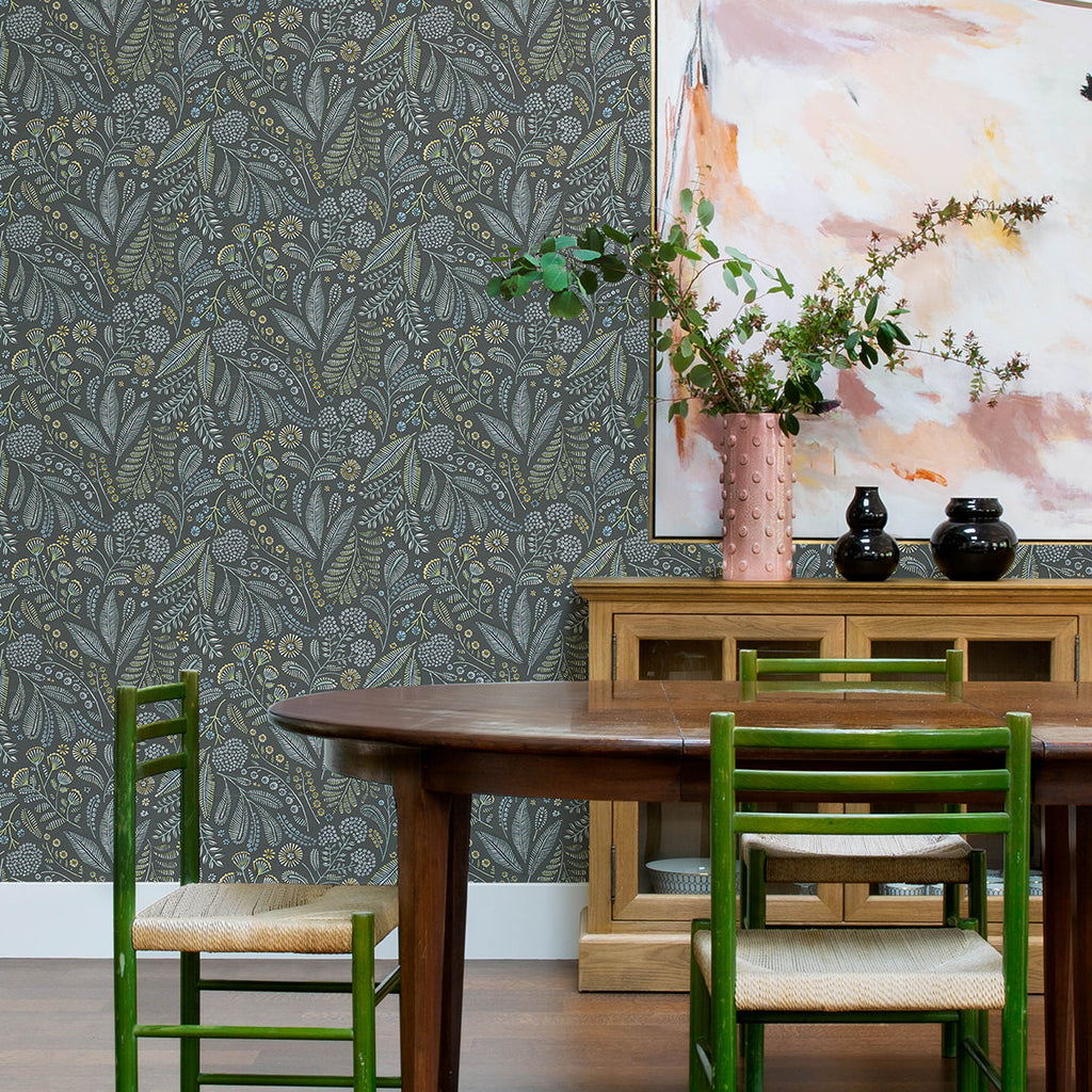 Briar Floral Wallpaper wallpaper detail or room view