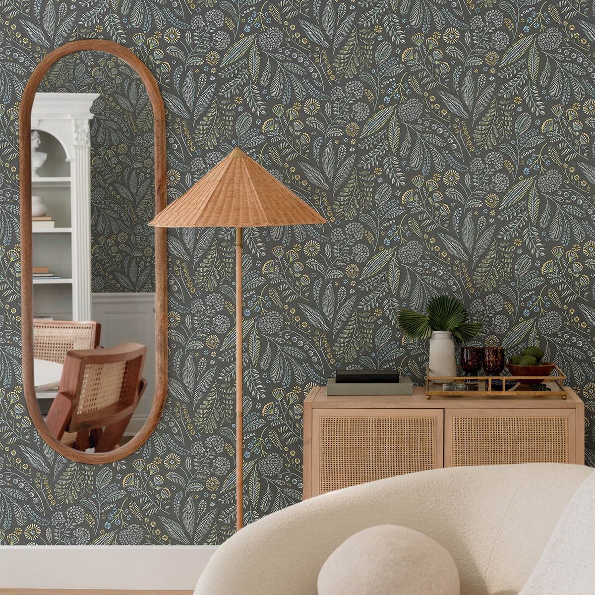 Briar Floral Wallpaper wallpaper detail or room view