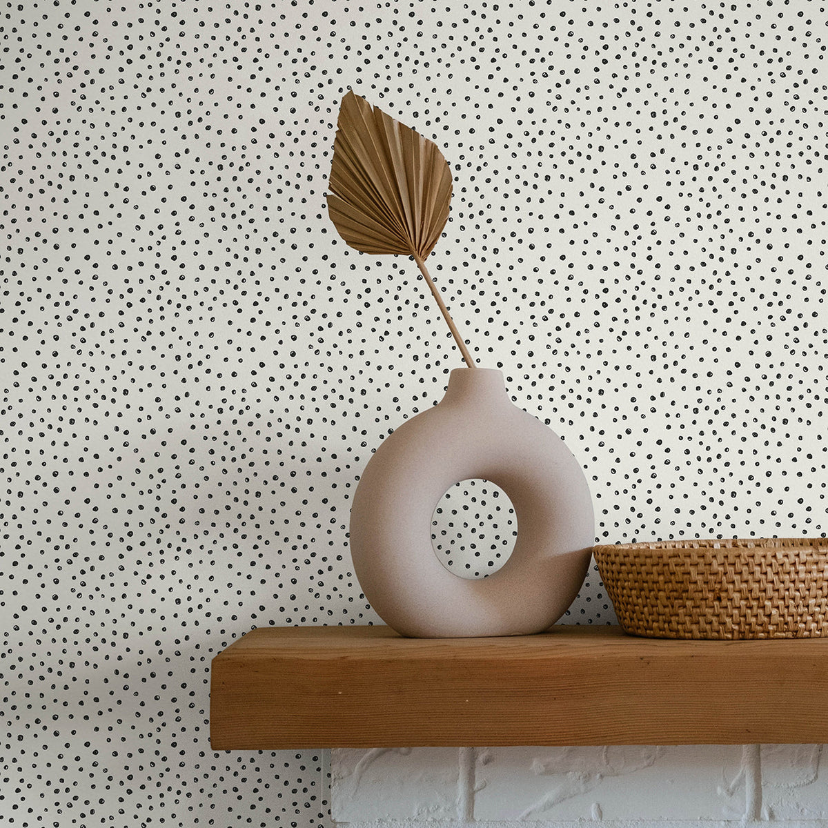 Cassie Petite Polka Wallpaper wallpaper detail or room view