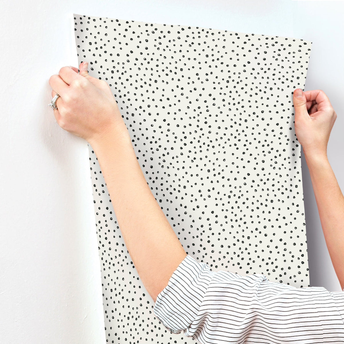 Cassie Petite Polka Wallpaper wallpaper detail or room view