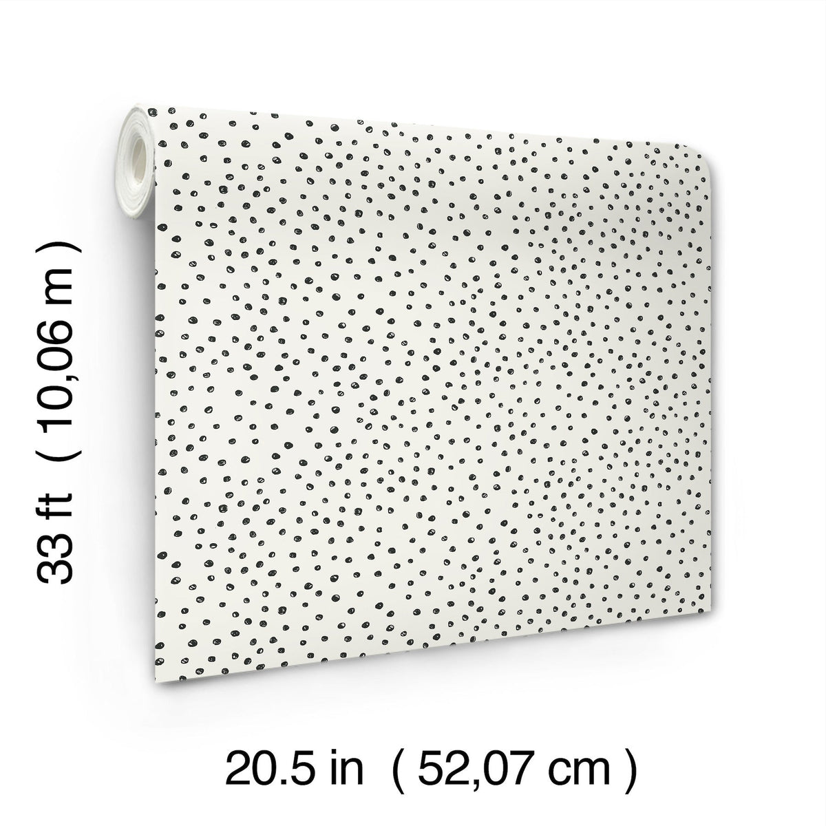 Cassie Petite Polka Wallpaper wallpaper detail or room view