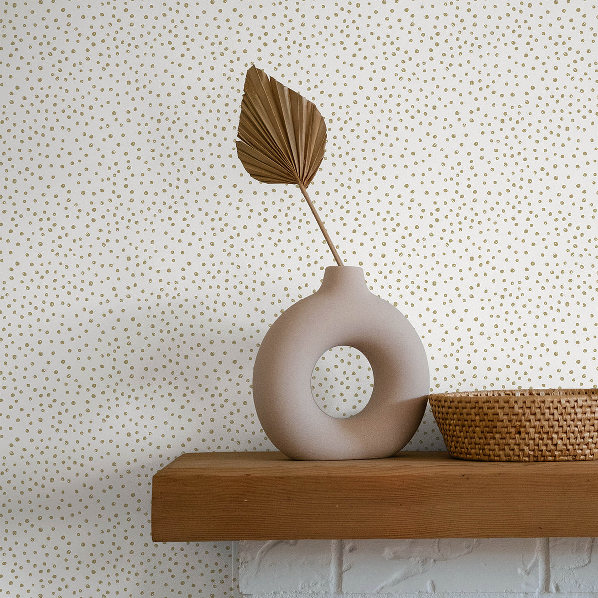 Cassie Petite Polka Wallpaper wallpaper detail or room view