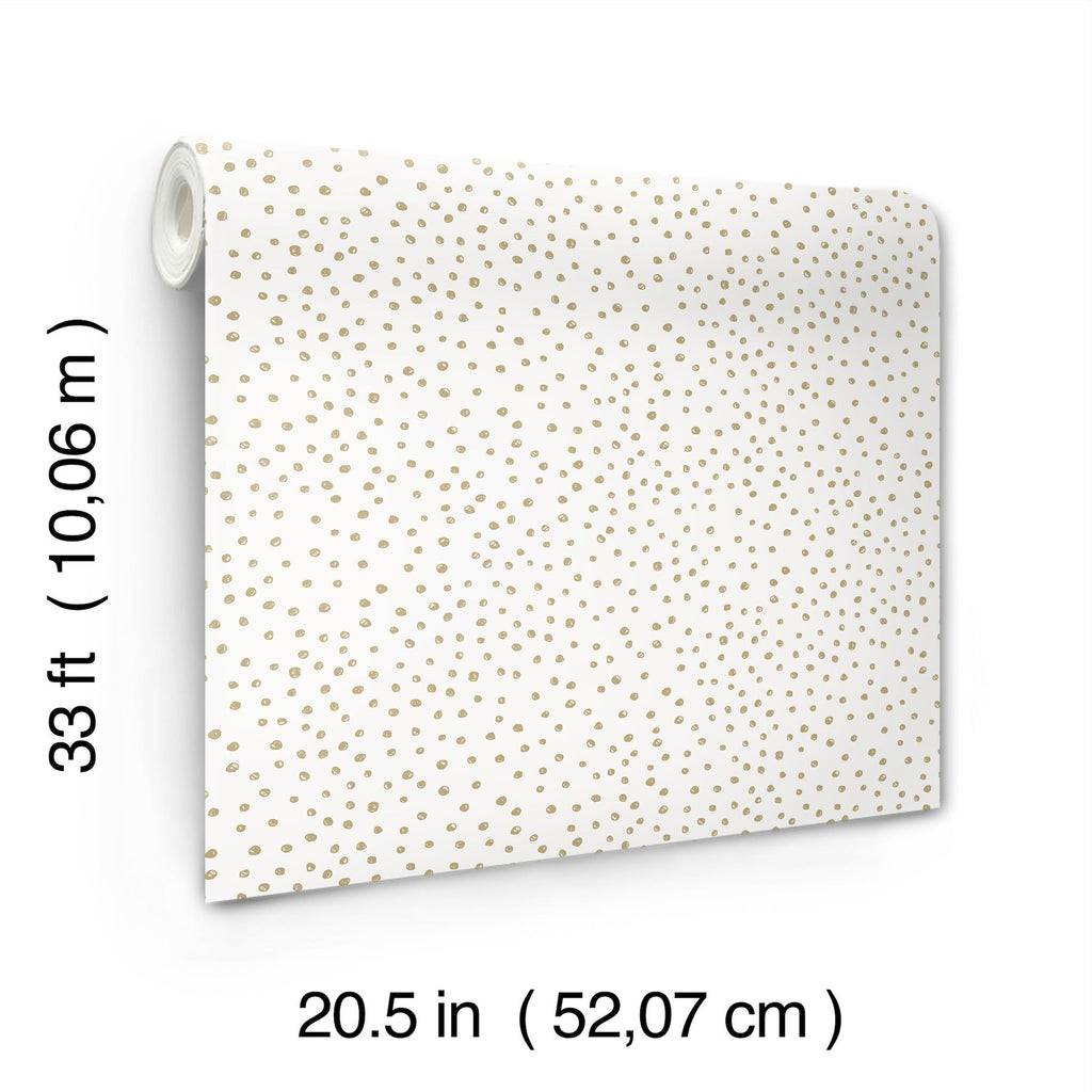 Cassie Petite Polka Wallpaper wallpaper detail or room view
