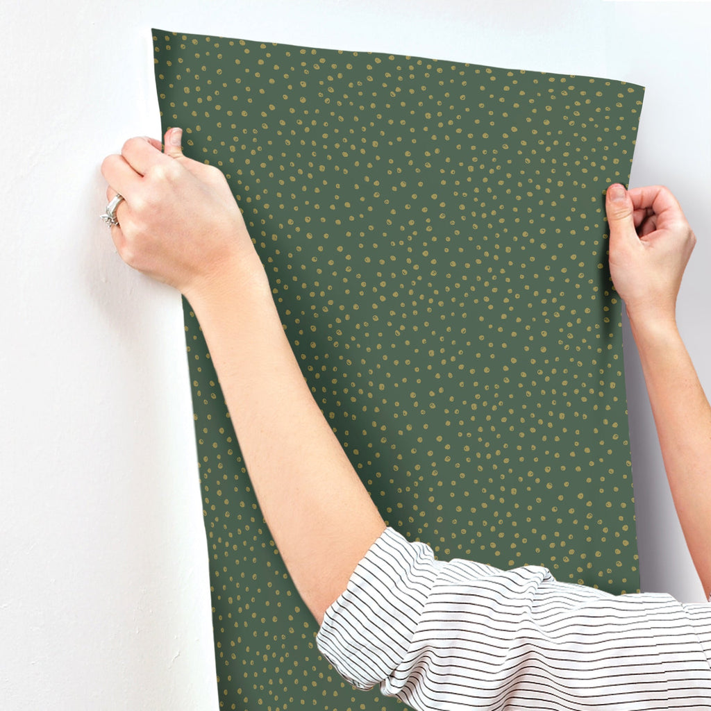 Cassie Petite Polka Wallpaper wallpaper detail or room view