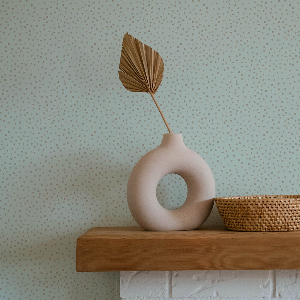 Cassie Petite Polka Wallpaper wallpaper detail or room view