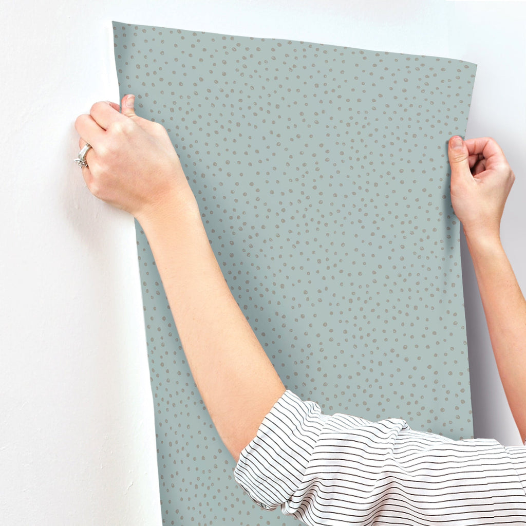 Cassie Petite Polka Wallpaper wallpaper detail or room view