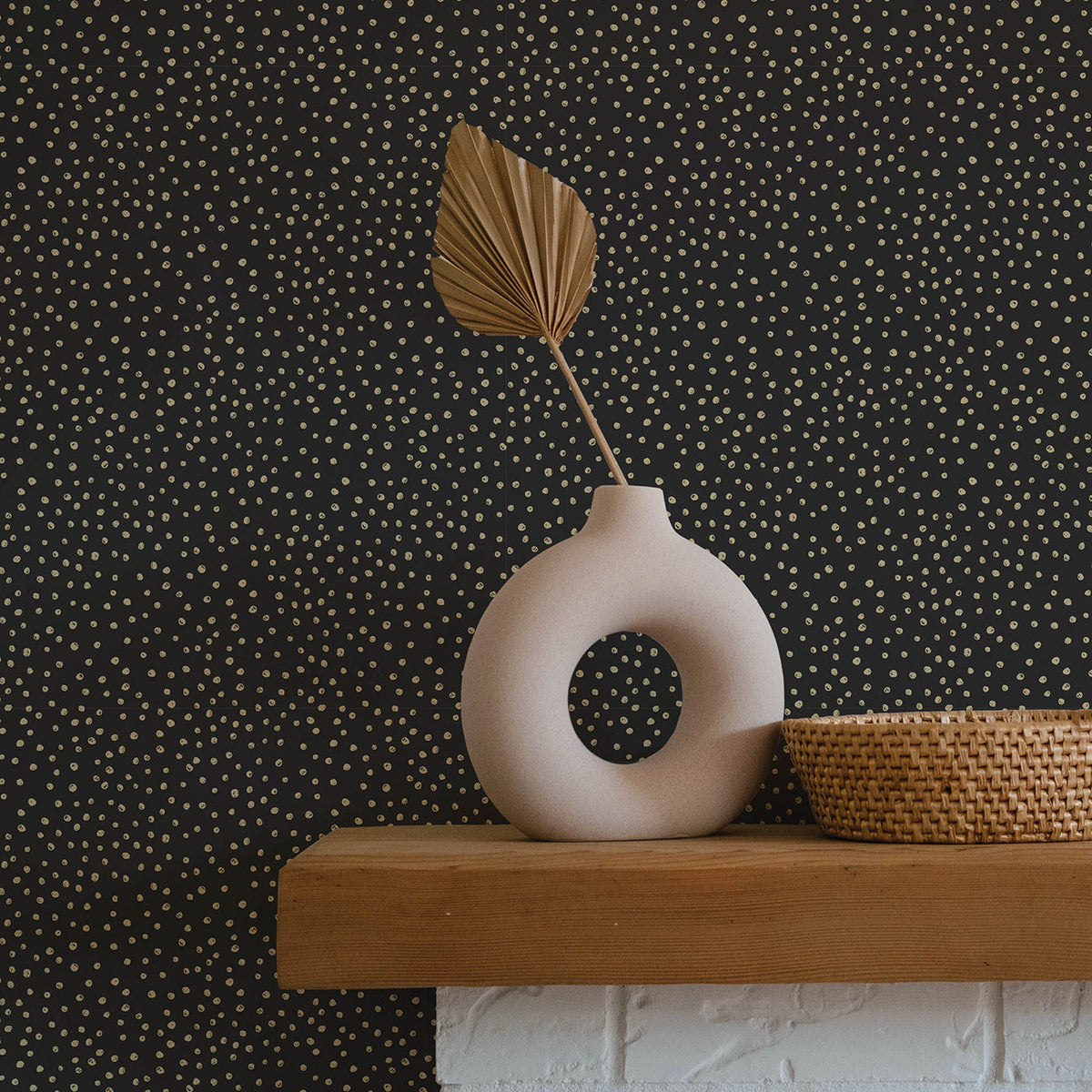 Cassie Petite Polka Wallpaper wallpaper detail or room view