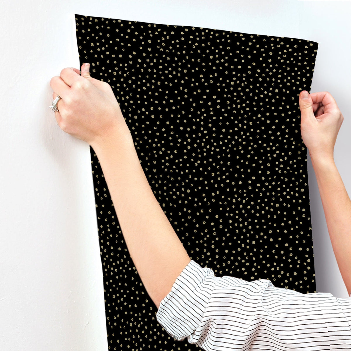 Cassie Petite Polka Wallpaper wallpaper detail or room view