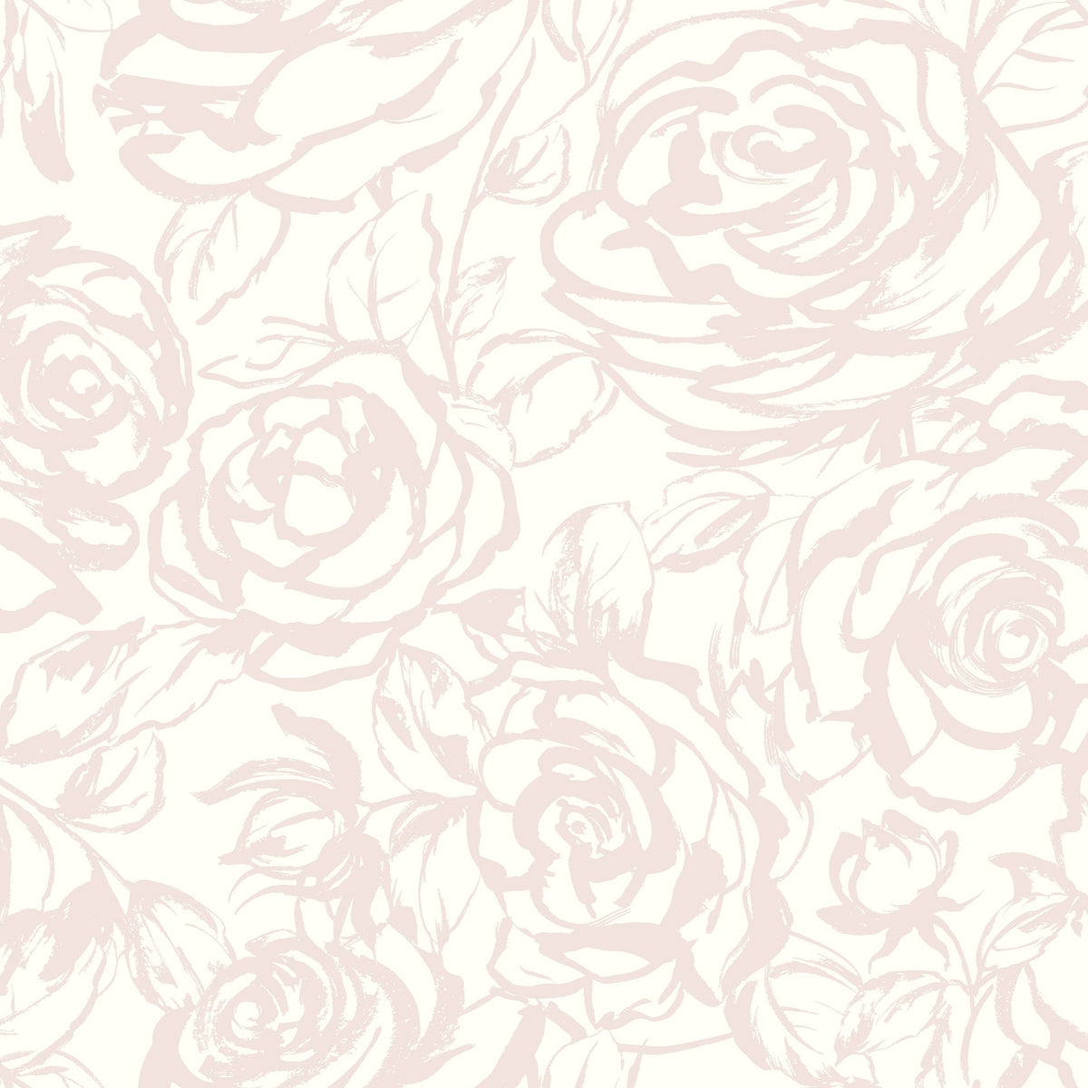 Nelda Rose Wallpaper in Light Pink