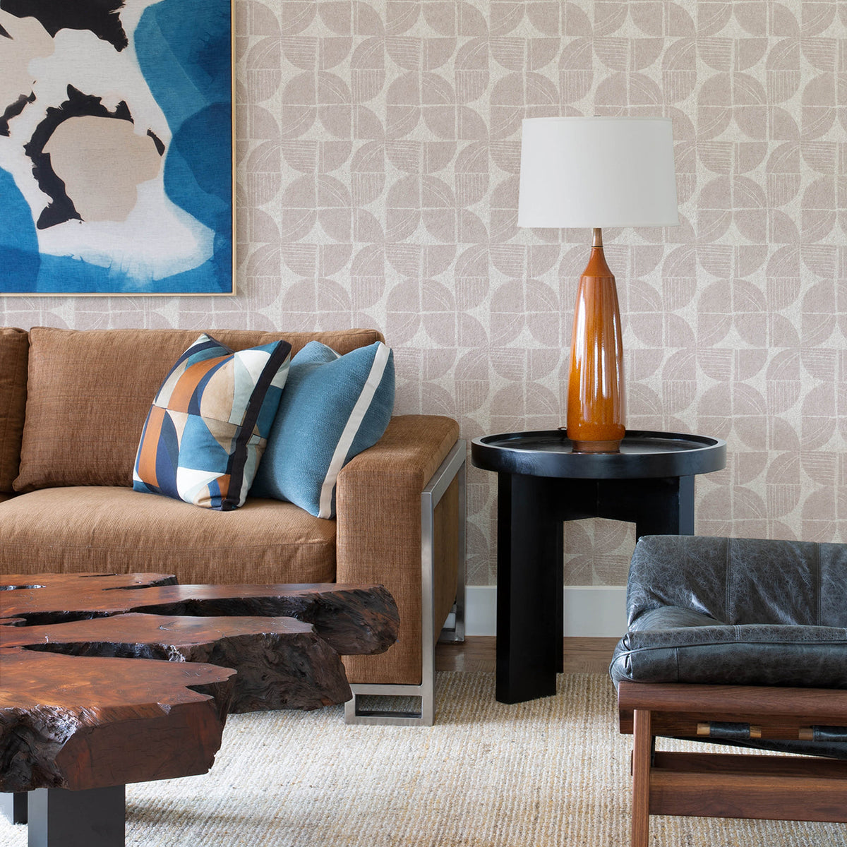 Baxter Semicircle Mosaic Wallpaper wallpaper detail or room view