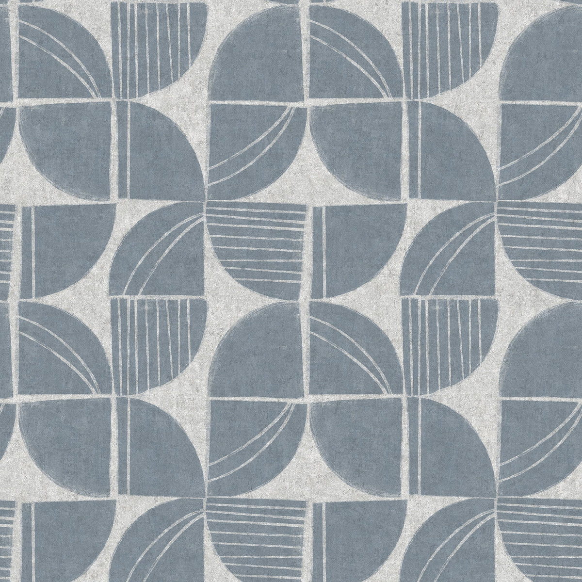 Baxter Semicircle Mosaic Wallpaper in Denim