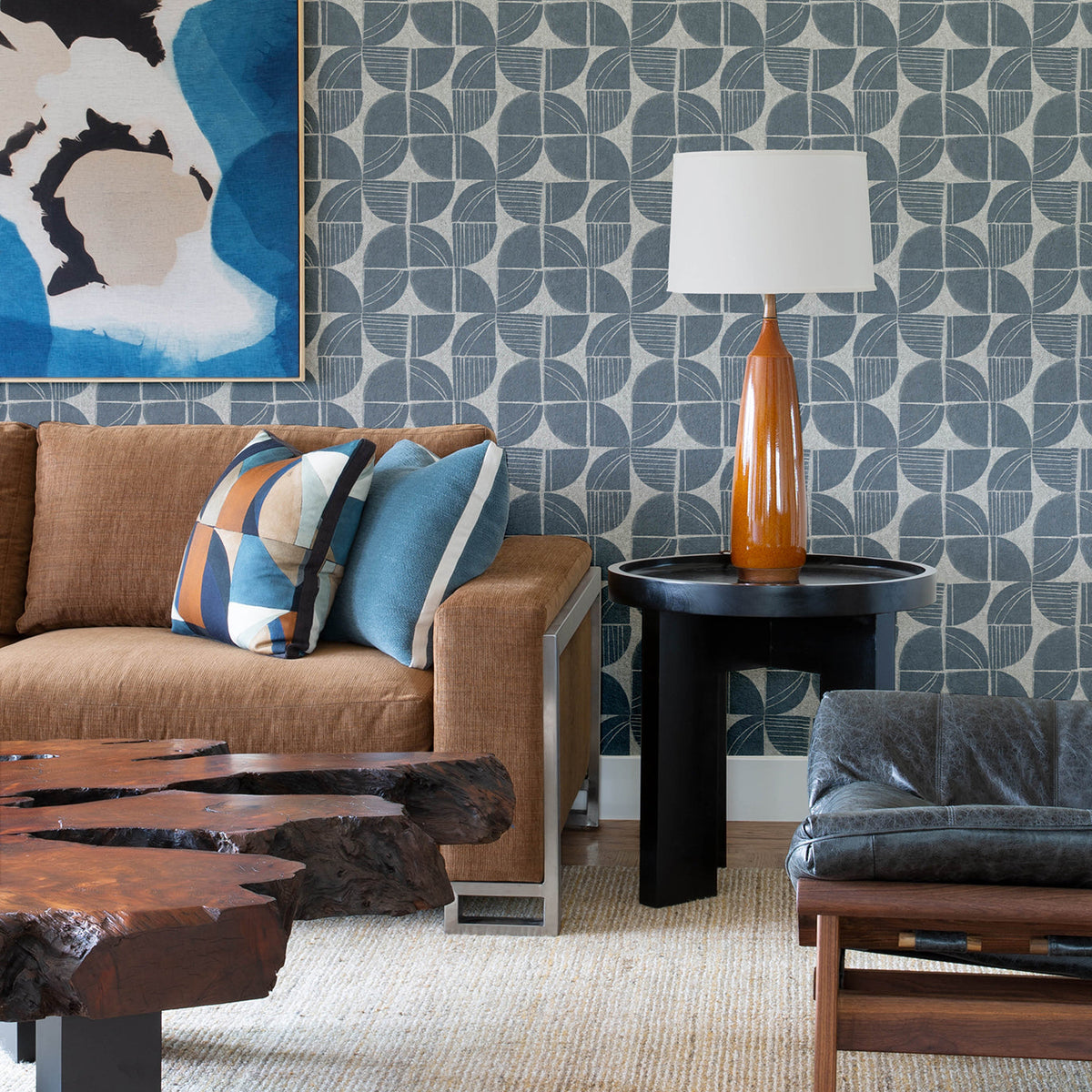 Baxter Semicircle Mosaic Wallpaper wallpaper detail or room view