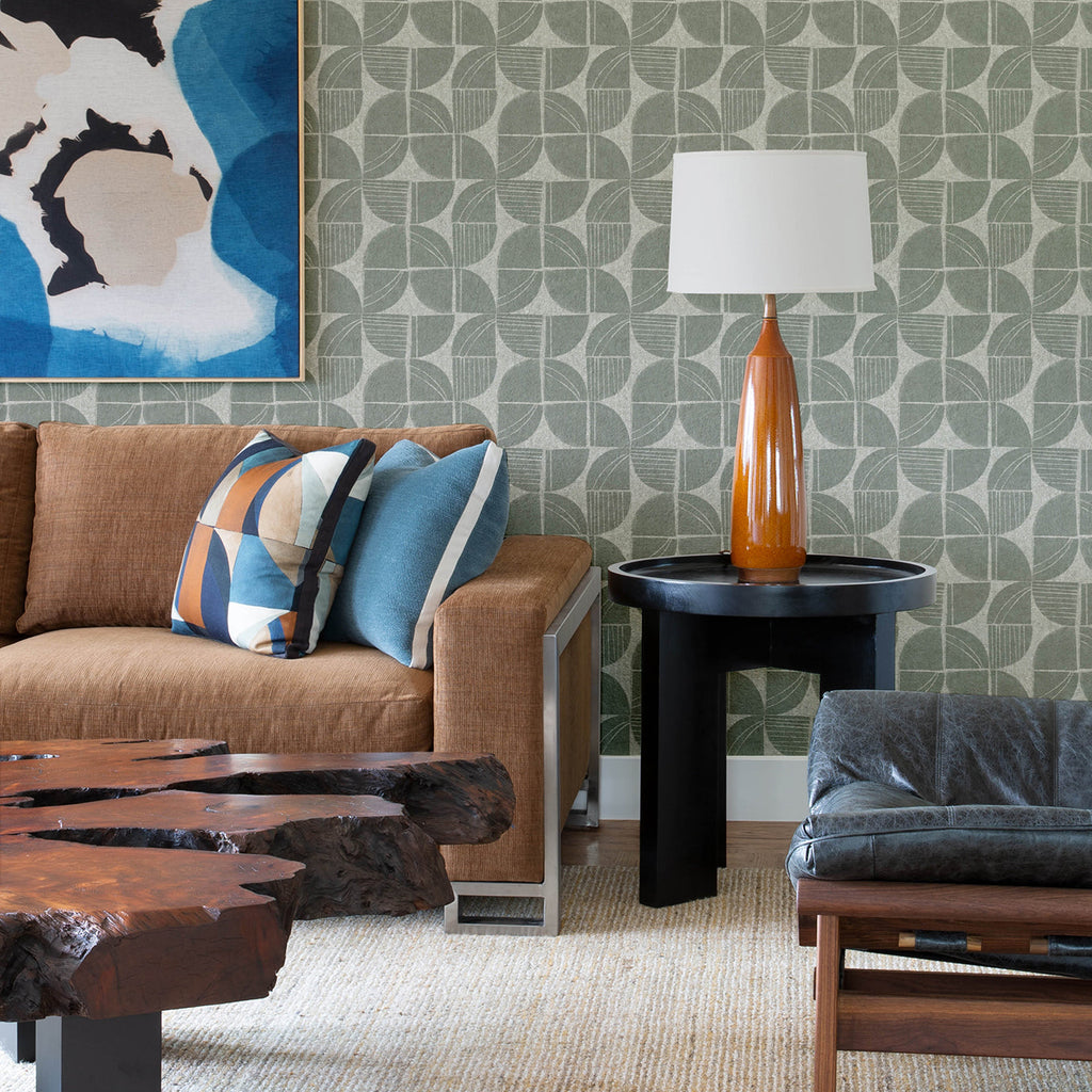 Baxter Semicircle Mosaic Wallpaper wallpaper detail or room view