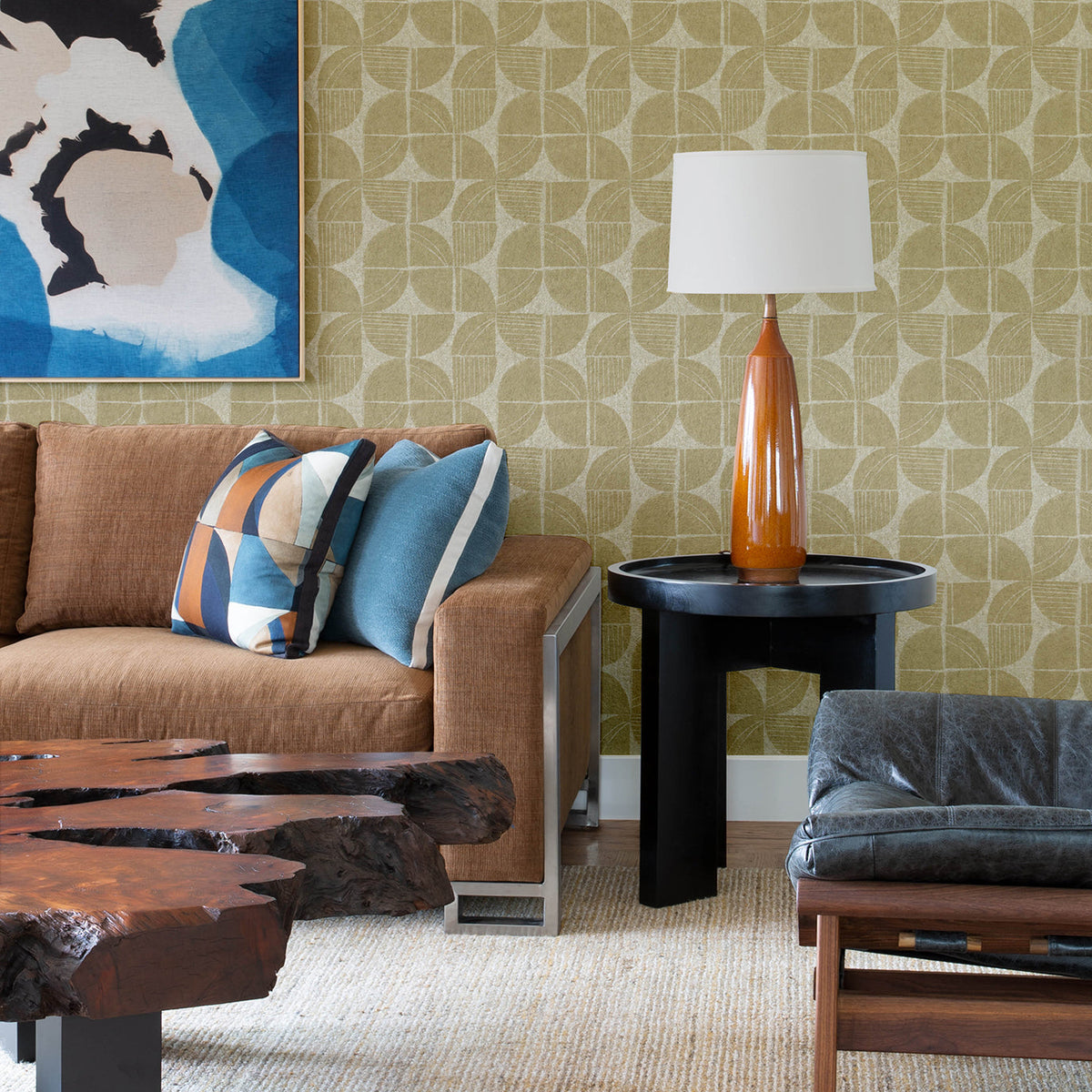 Baxter Semicircle Mosaic Wallpaper wallpaper detail or room view