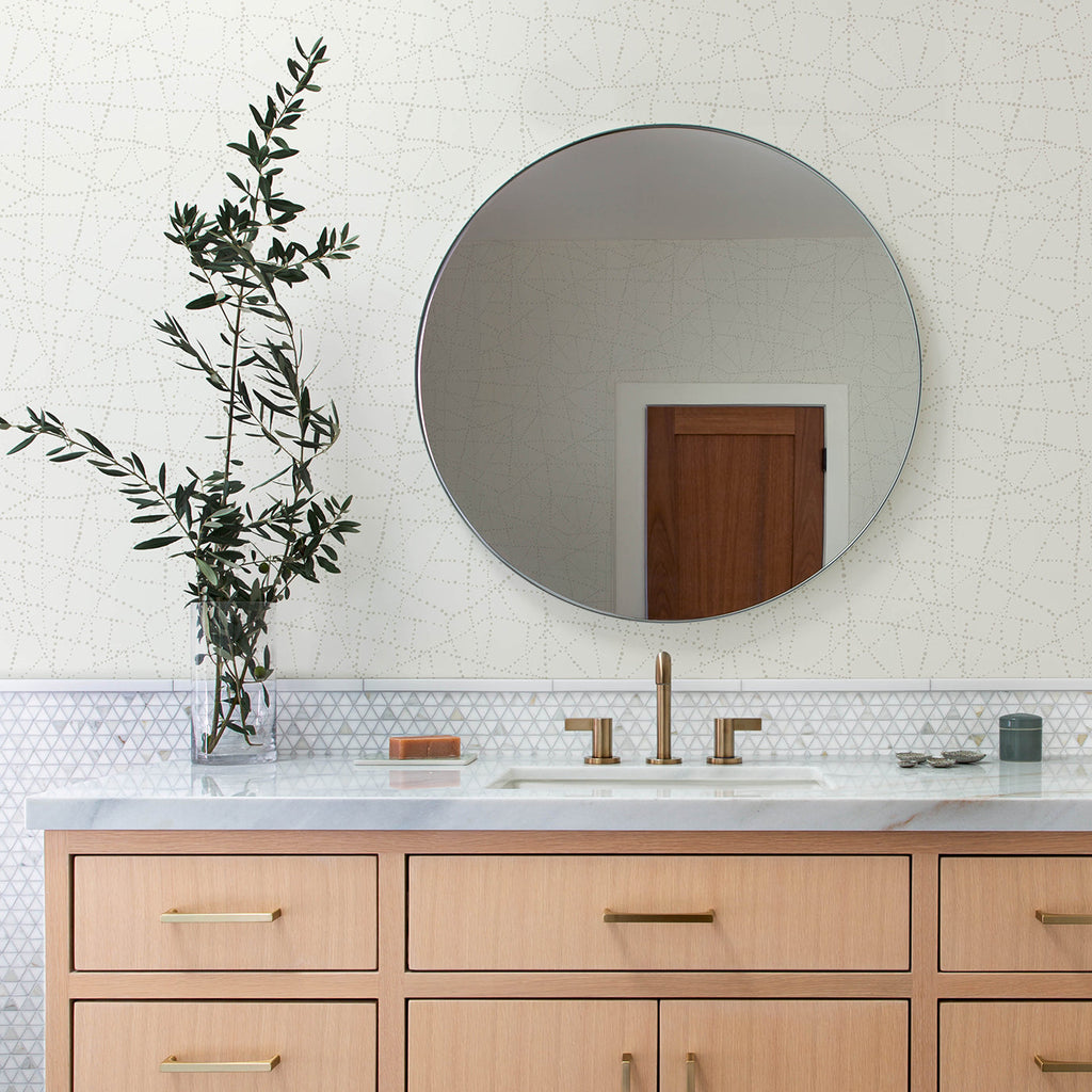 Alcott Dotted Wallpaper wallpaper detail or room view