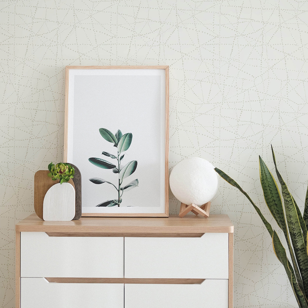 Alcott Dotted Wallpaper wallpaper detail or room view
