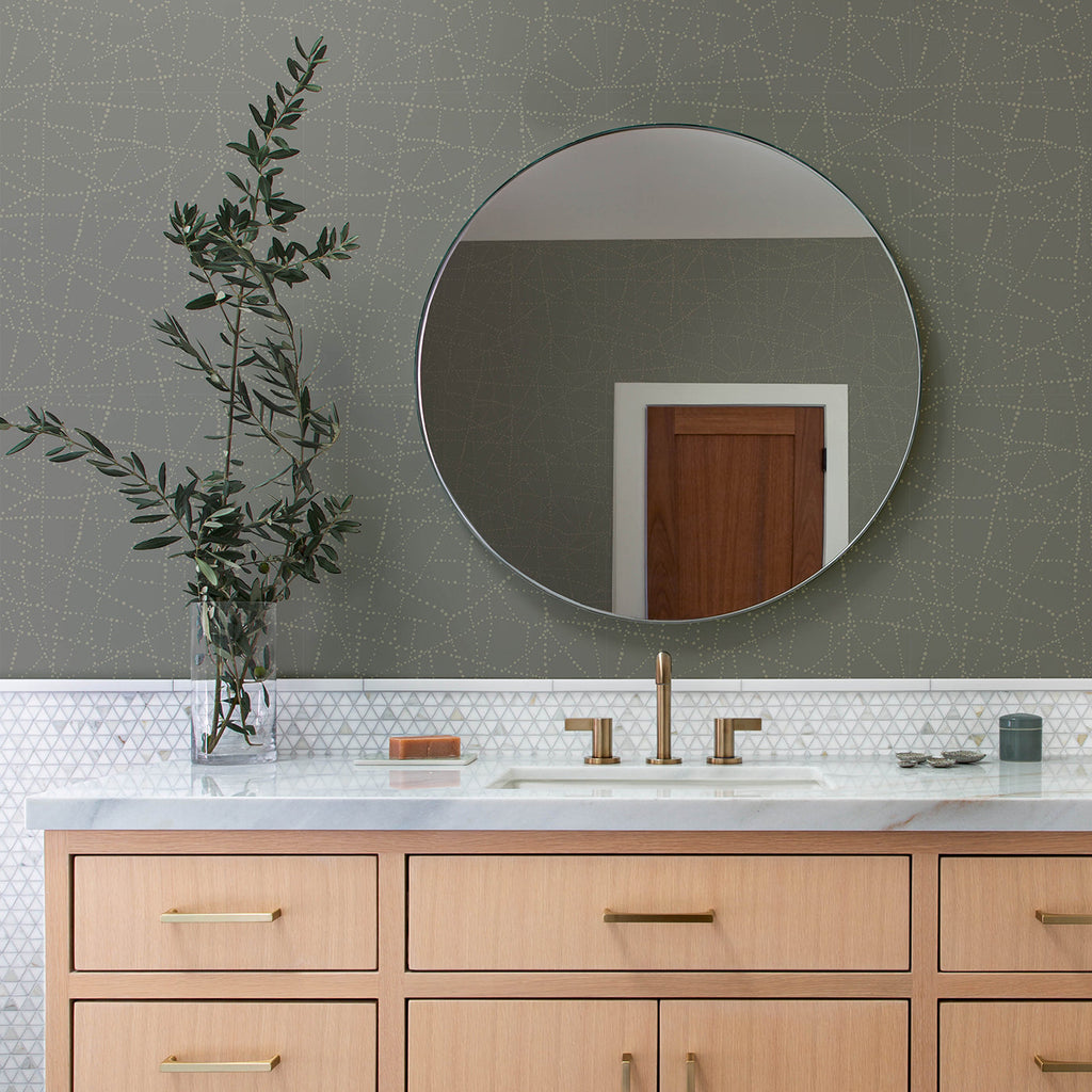Alcott Dotted Wallpaper wallpaper detail or room view