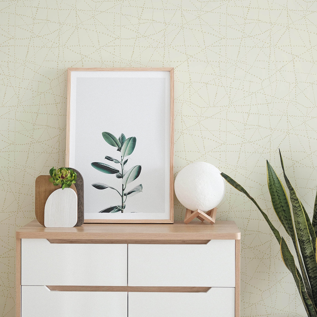 Alcott Dotted Wallpaper wallpaper detail or room view