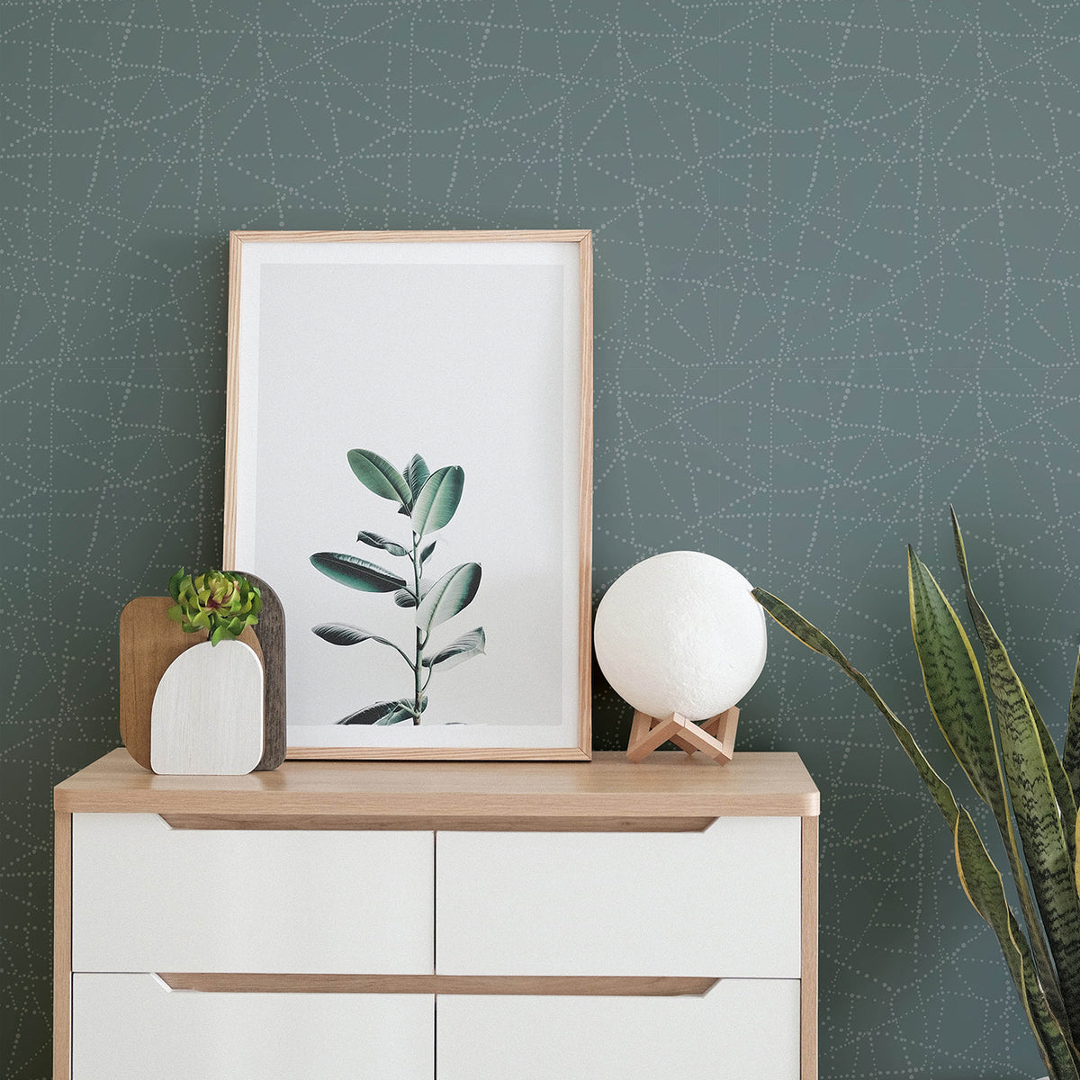 Alcott Dotted Wallpaper wallpaper detail or room view