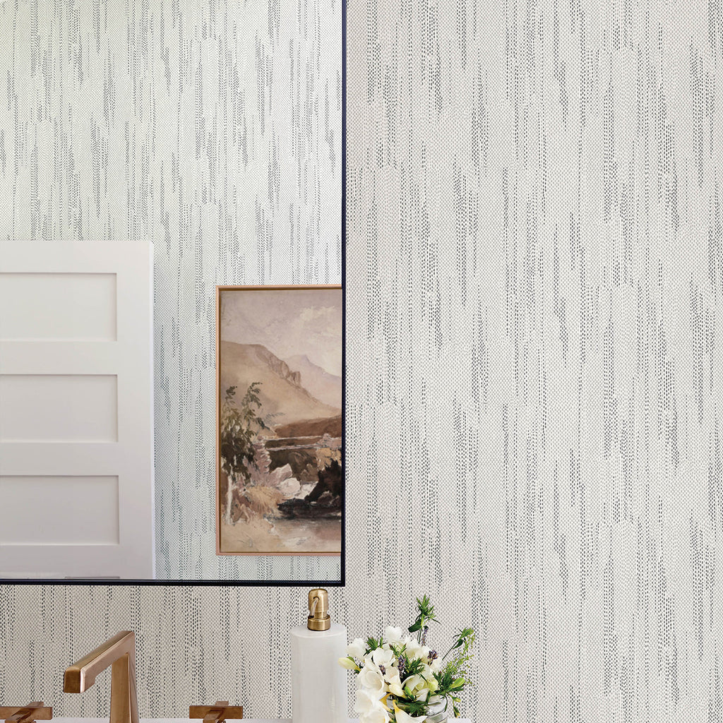 Baris Stipple Stripe Wallpaper wallpaper detail or room view