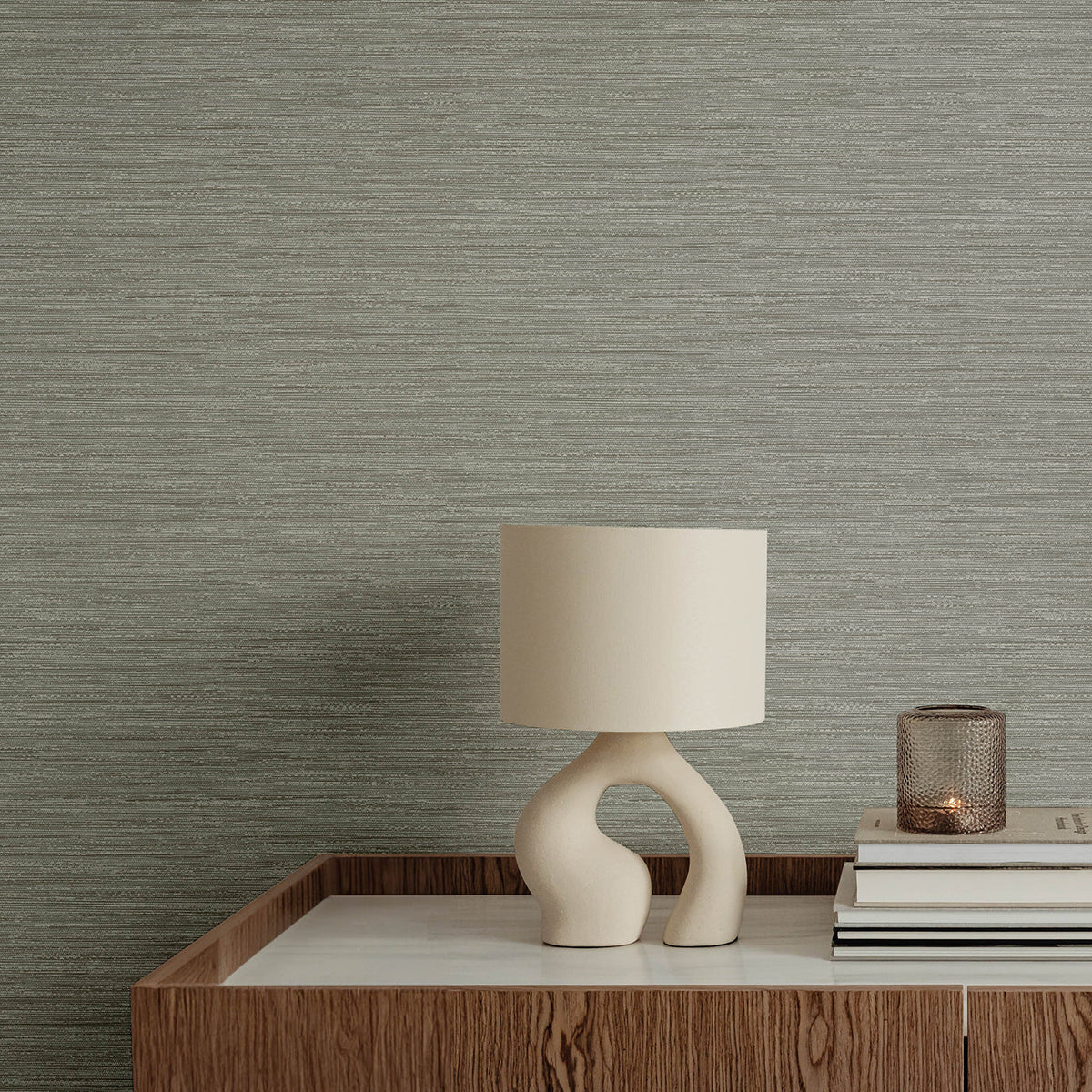 Sheehan Faux Grasscloth Wallpaper wallpaper detail or room view