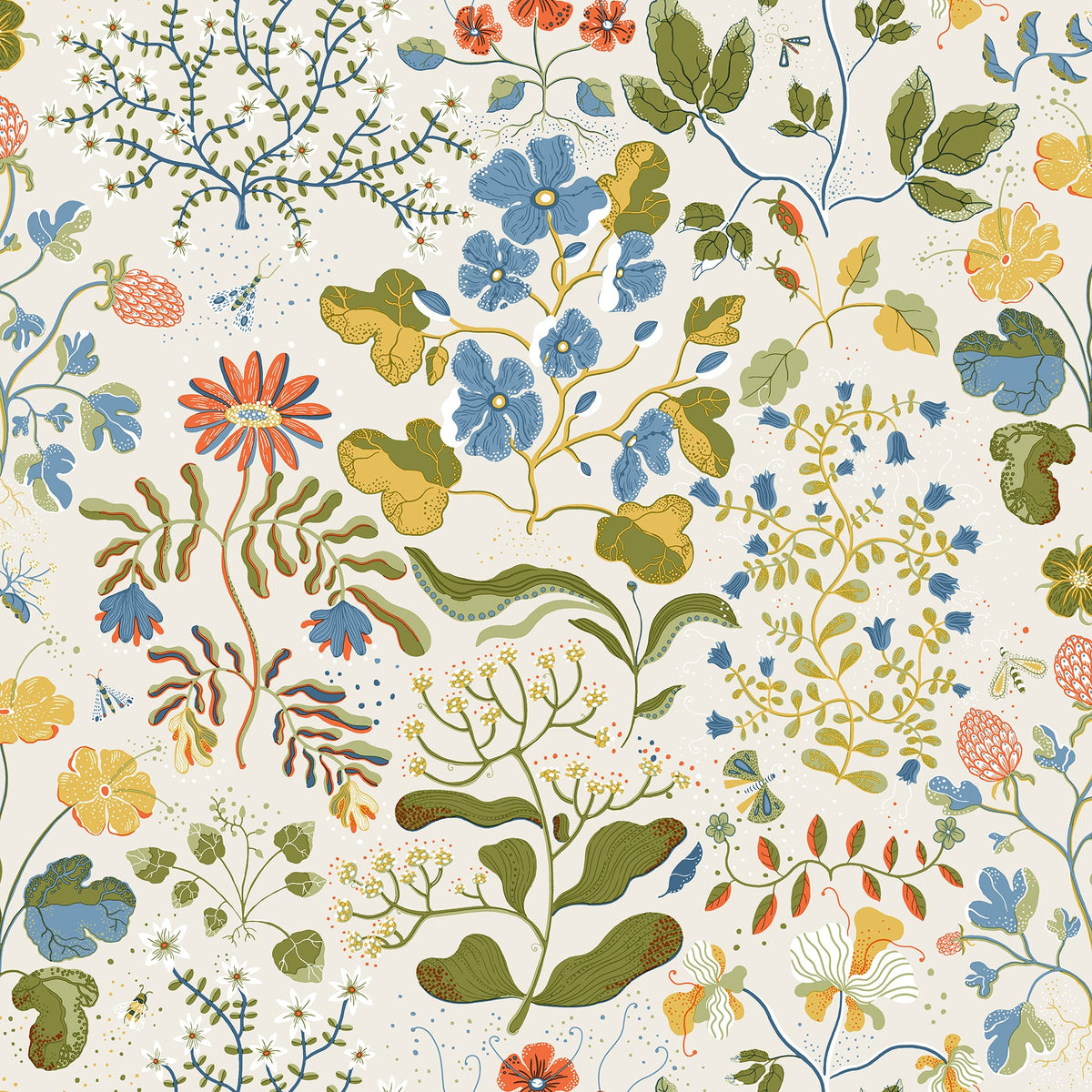 Groh Floral Wallpaper wallpaper detail or room view