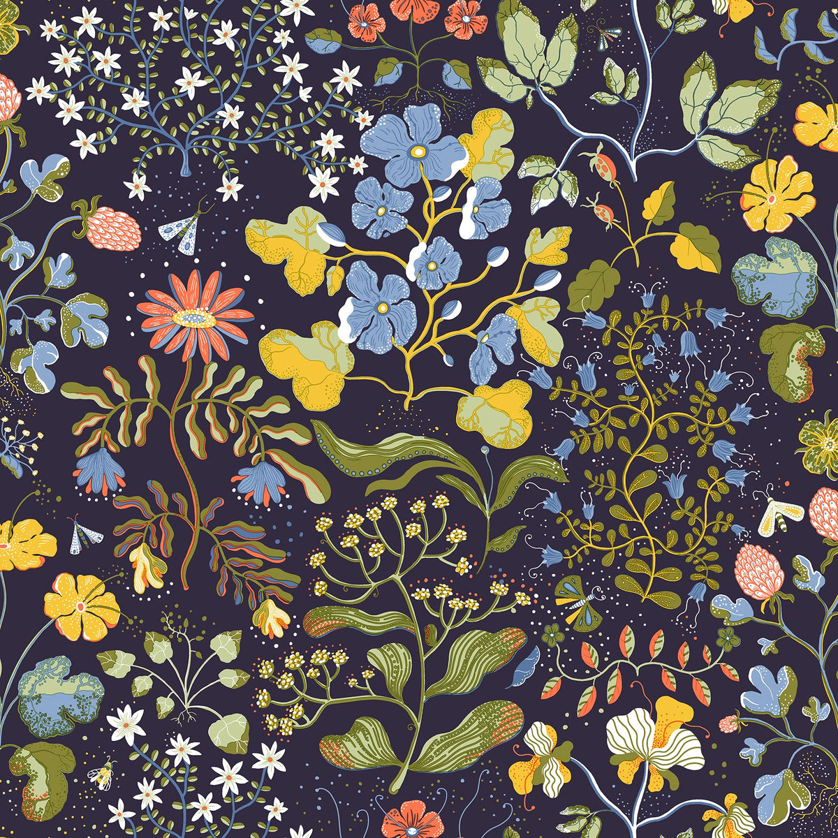 Groh Floral Wallpaper wallpaper detail or room view