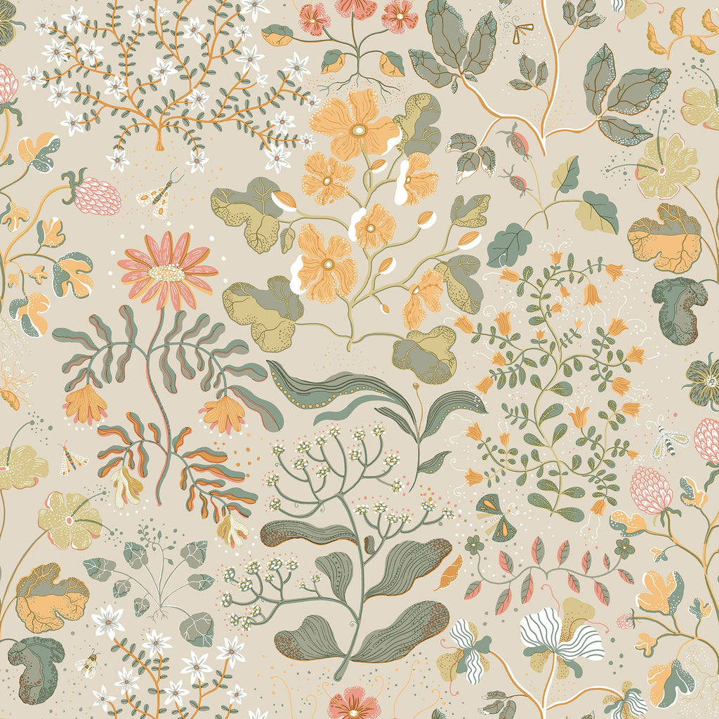 Groh Floral Wallpaper wallpaper detail or room view
